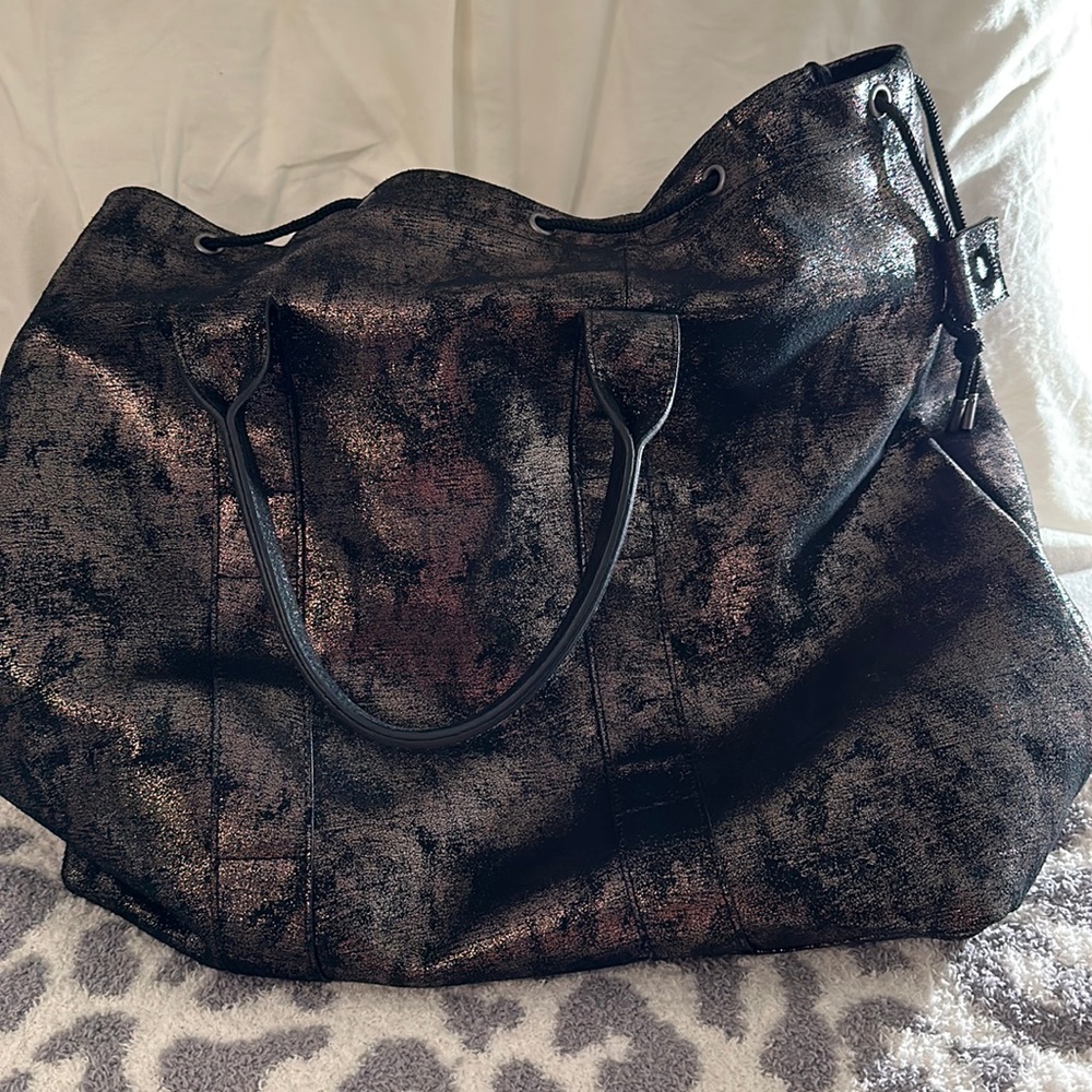 ATM Metallic Suede  Tote